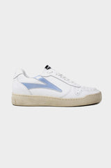 Leather-Low Top-Trainers-White-Pale-Blue