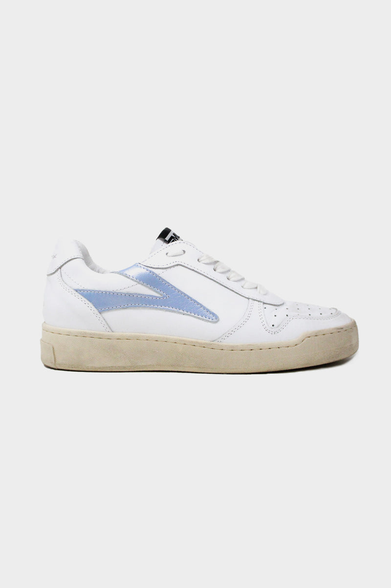 Leather-Low Top-Trainers-White-Pale-Blue