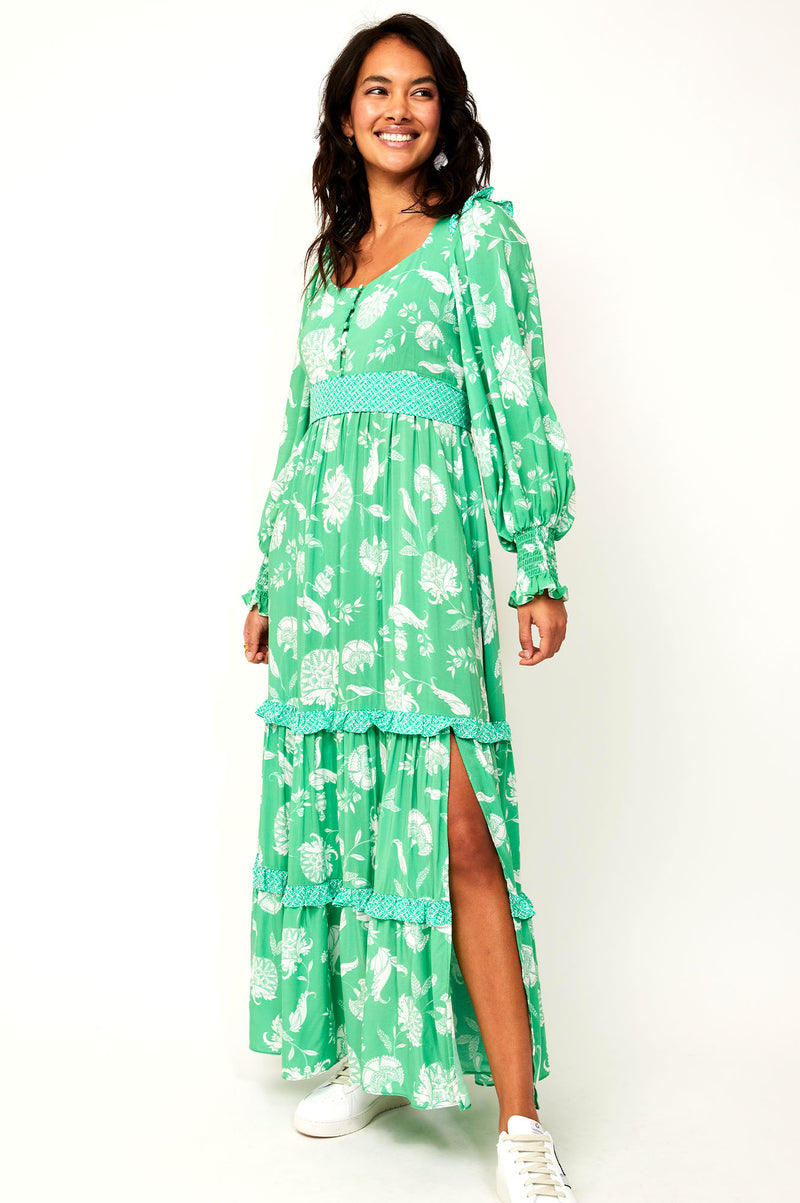Yasmine Dress | Flower Green