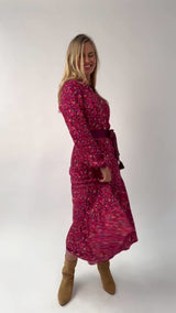 Jessica Shirt Dress | Ditsy Burgundy