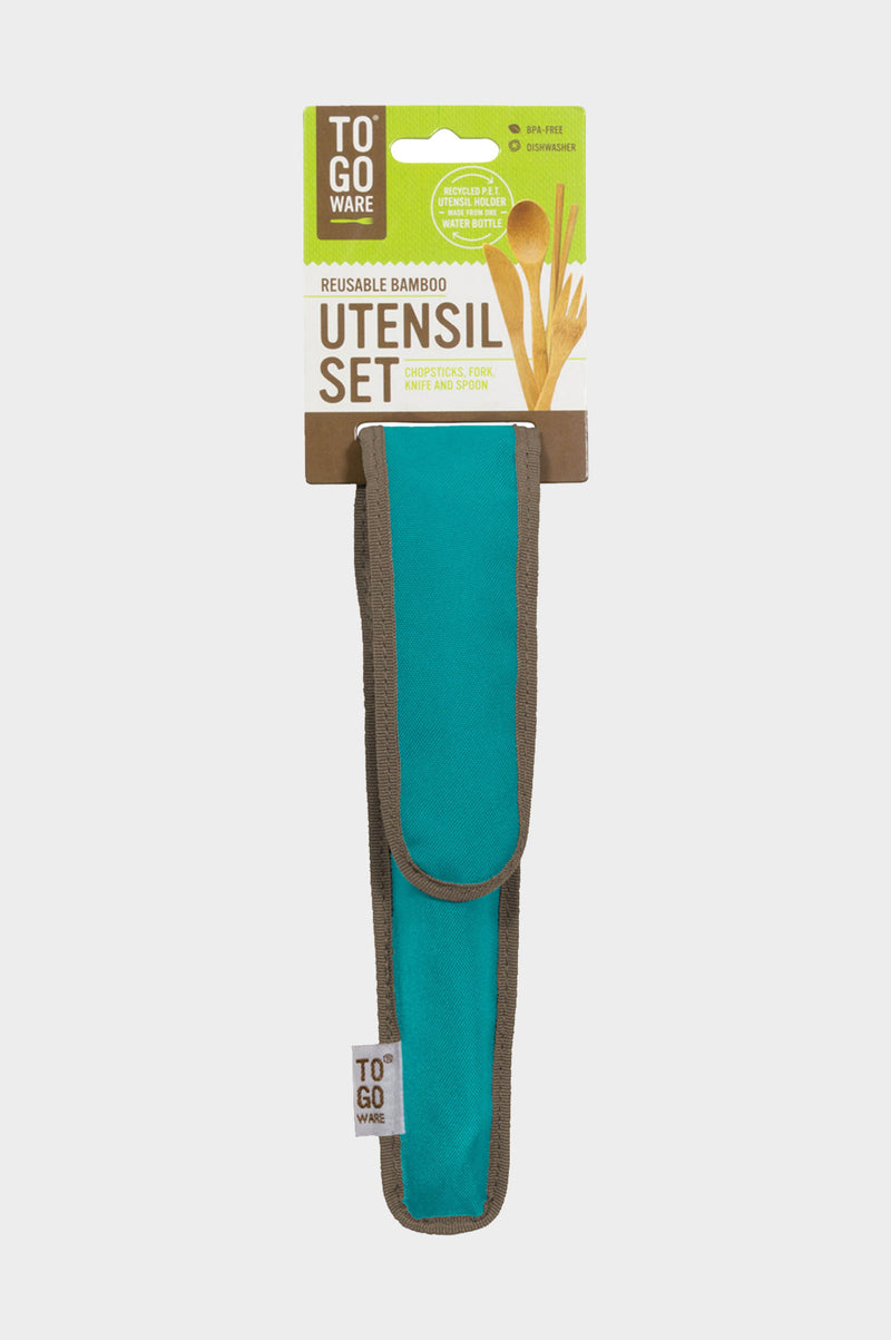 Bamboo Utensil Kit | Teal