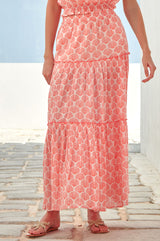 Bea Organic Cotton Skirt | Shell Coral