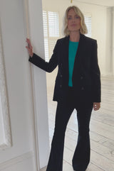 Theresa Stretch Corduroy Blazer | Navy/Black