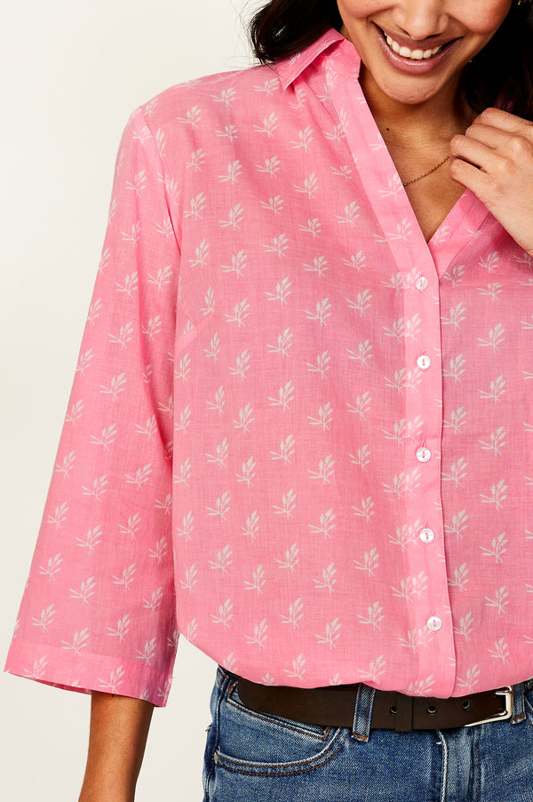 Cecilia Shirt | Willow Pink/ White