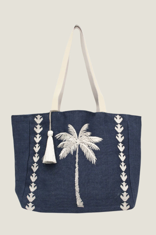 Palm-Tree-Jute-Beach-Bag-Navy-Silver