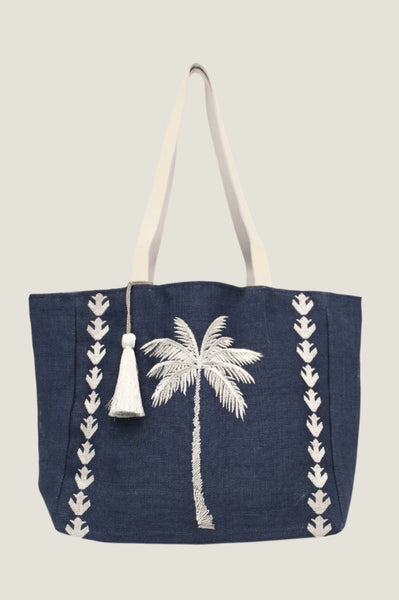 Palm leaf clearance beach bag