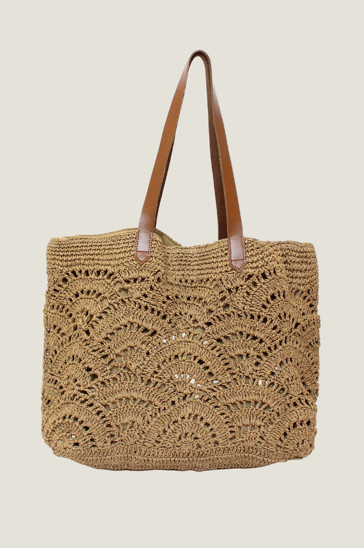 Aspiga Ladies Sustainable Raffia Crochet Bag Natural ONE SIZE