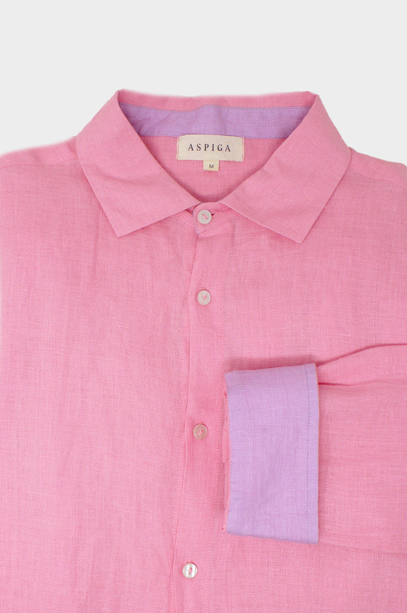 Men's-Premium-Linen-Shirt-Pink