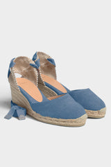 Carina Canvas Wedge Espadrilles | Denim