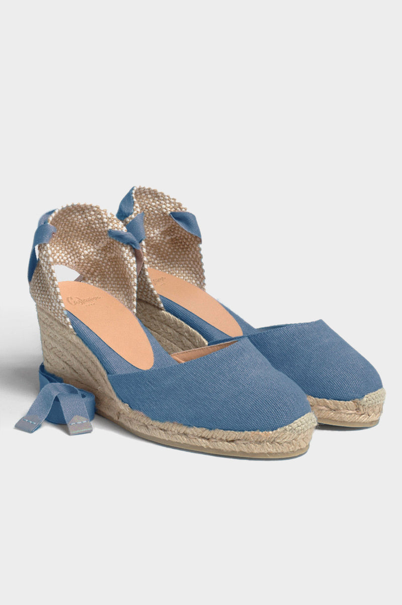 Carina Canvas Wedge Espadrilles | Denim