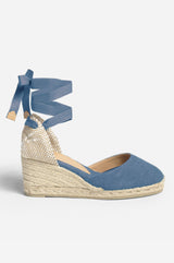 Carina Canvas Wedge Espadrilles | Denim