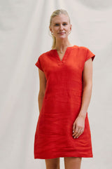 Dori Linen Dress | Red