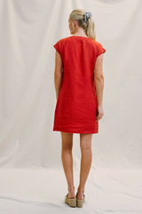 Dori Linen Dress | Red