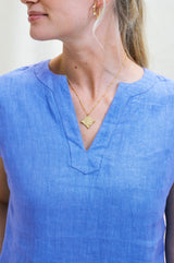 Dori Linen Dress | Marina Blue