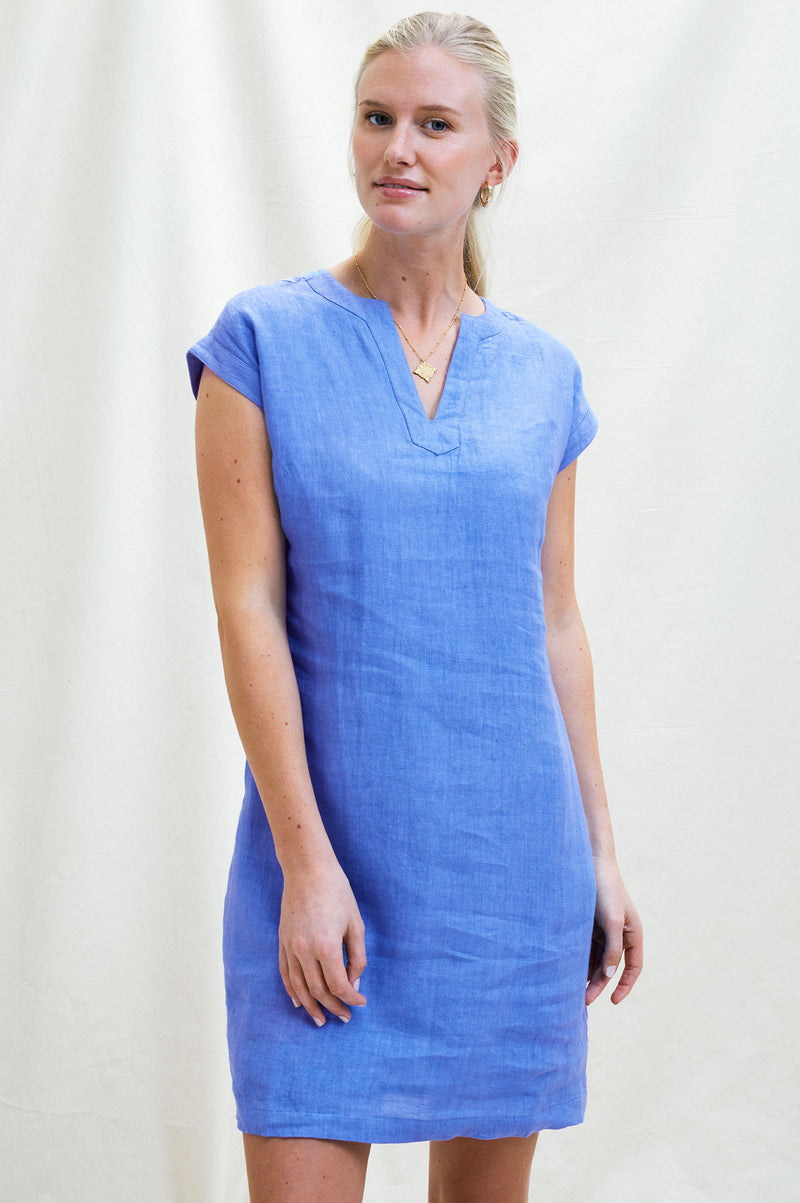 Dori Linen Dress | Marina Blue