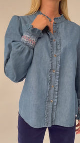 Kylie Denim Blouse | Mid Vintage