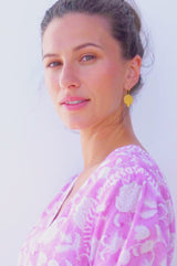 Hayden Dress | Ornate Flower Pink/White