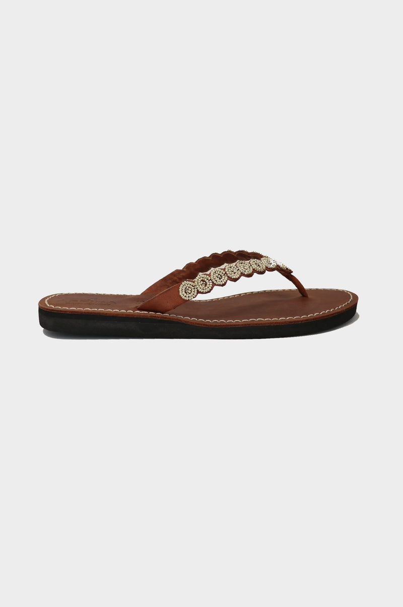 Evy Soft Sole Leather Sandals | Light Gold