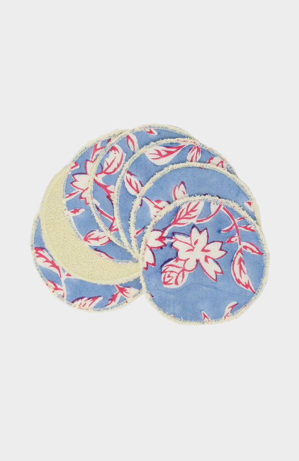 Face Pads | Japanese Flower Marina Blue