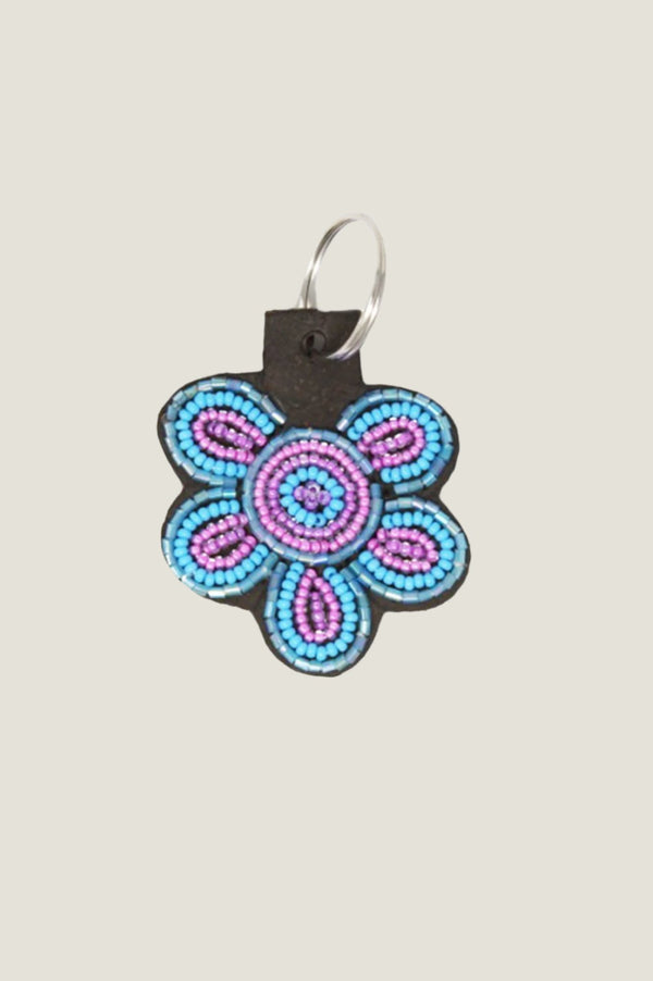 Flower Keyring | Turquoise/Pink