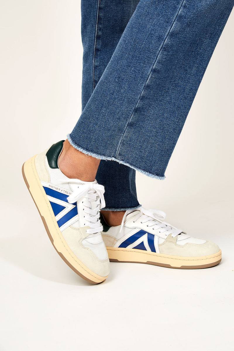 London Low Top Trainers | Blue/Green