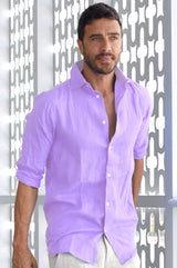 Men's Linen Shirt | Lilac