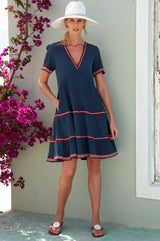 Meredith-Embroidered-Organic-Cotton-Dress-Navy-Red