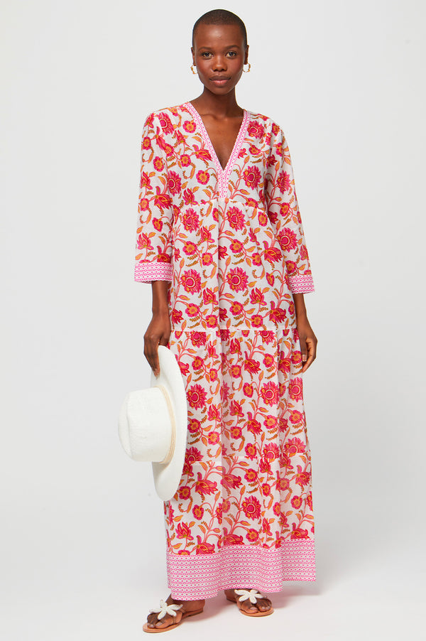 Mykonos-Cotton-Maxi-Dress-Hot-Flower