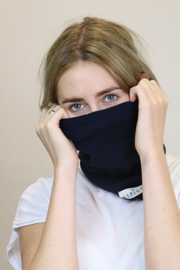 Merino Neck Warmer/Snood | Navy