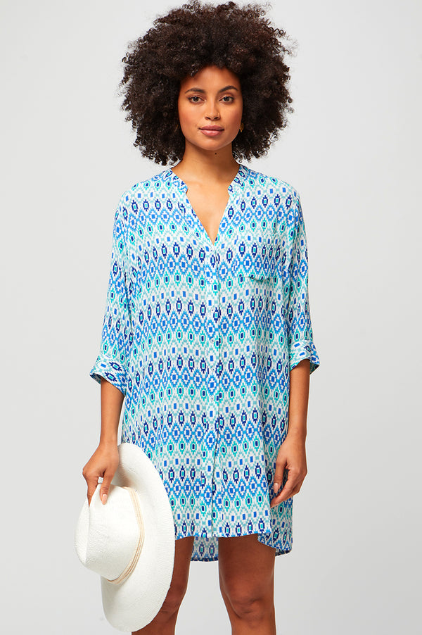 Mila-Shirt-Tunic-Aztec-Turquoise