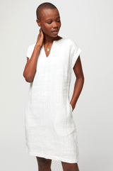 Dori Linen Dress | White