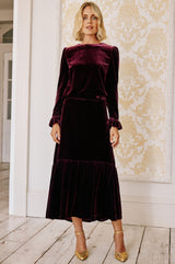 Eva-Velvet-Skirt-Berry