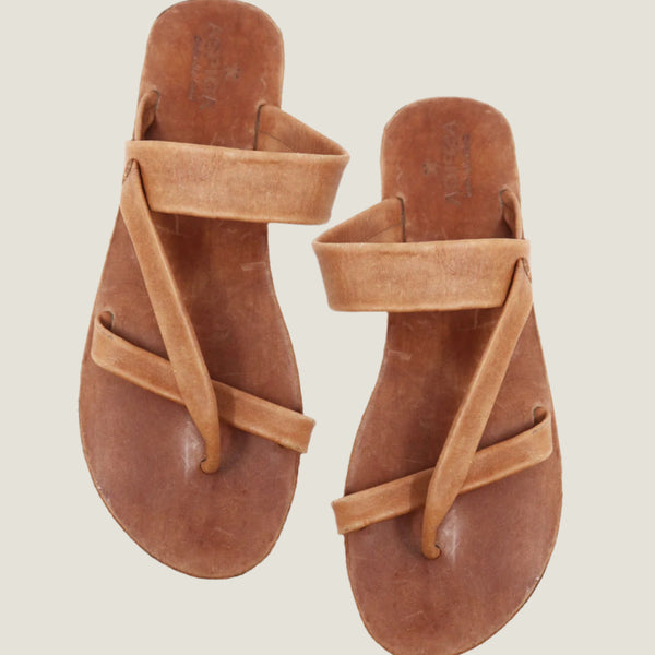 Puglia Leather Sandals Tan - Main Image