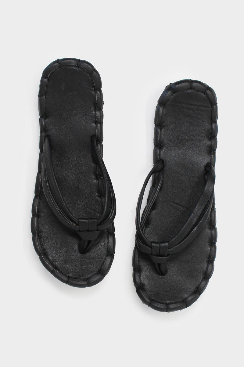 Recycled Leather Sandals | Black - Aspiga