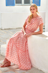 Bea Organic Cotton Skirt | Shell Coral