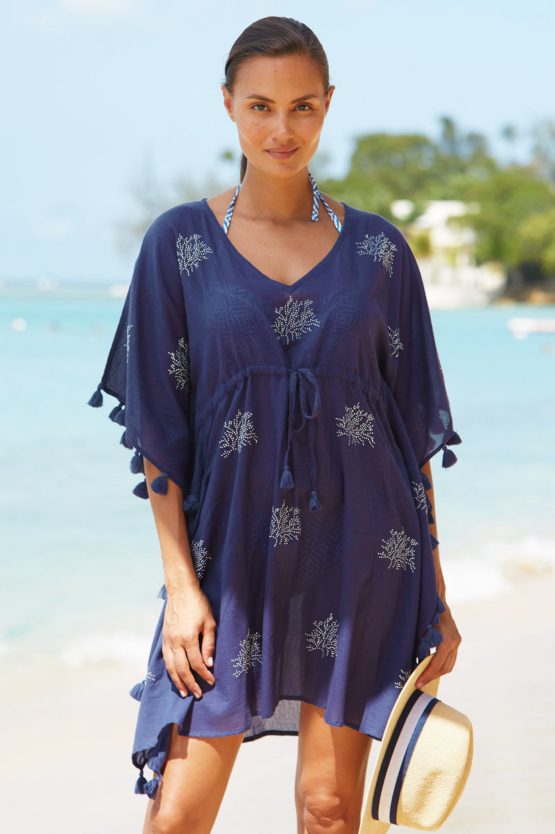 St Kitts Kaftan | Navy