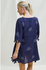 St Kitts Kaftan | Navy