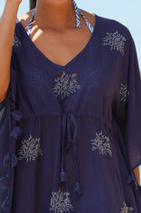 St Kitts Kaftan | Navy