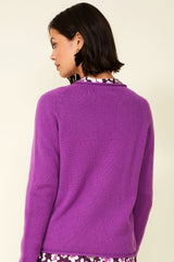 Superfine Lambswool Sweater With Rolled Seams | Purple
