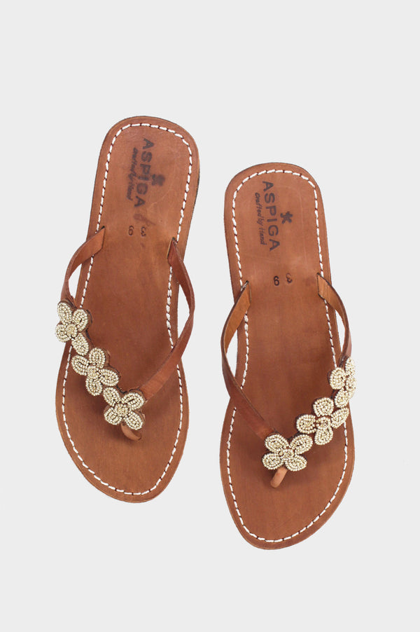 Tatu Heel Sandals | Light Gold - Aspiga