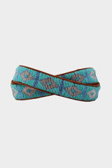 Triangle Leather Belt | Sea Green