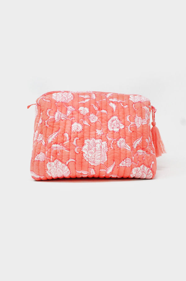 Large Wash Bag | Flower Coral