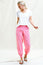 Harem Trousers | Willow Leaf Pink/ White
