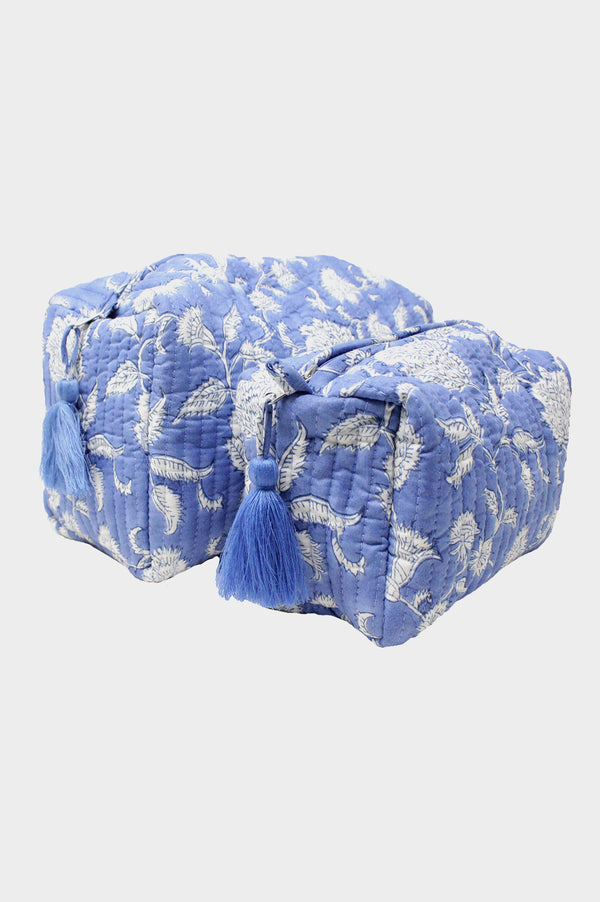 Wash Bag-Flower-Marina-Blue